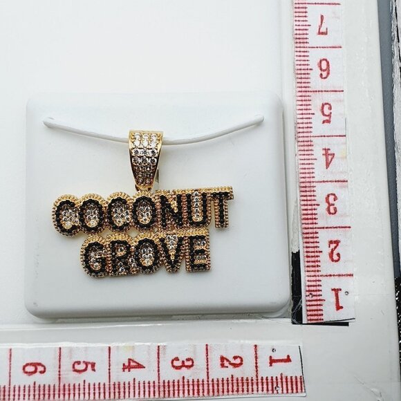 "14K Gold Plated Cubic Zircon Pendant, INUS1BR220 - Picture 9 of 9